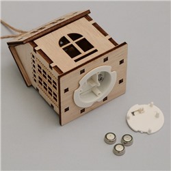 Ёлочная игрушка «Домик», 6 х 4,5 см