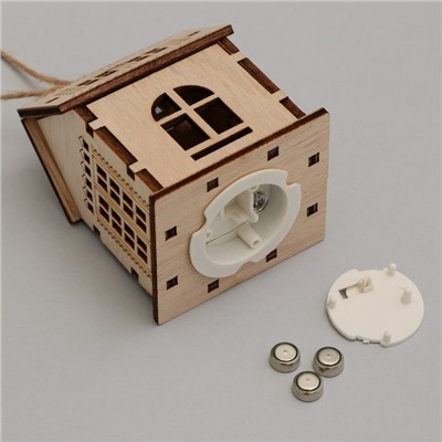 Ёлочная игрушка «Домик», 6 х 4,5 см