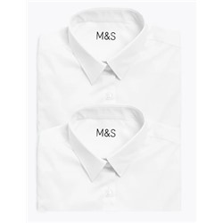 2pk Girls' Skinny Fit School Shirts (2-18 Yrs)