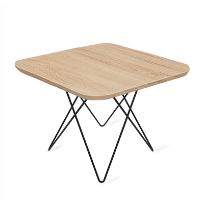 Столик журнальный SHT-TU37/ЛДСП 60/60
                        черный муар / дуб сонома