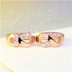 1G0051-2 Серьги Бесконечность, цвет золотой