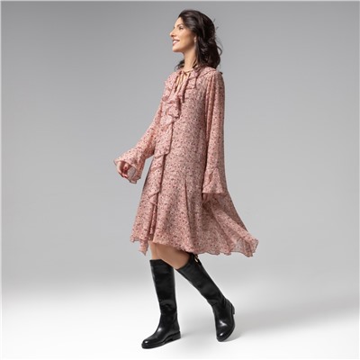 Платье с воланами, Для восхищенных взглядов (pink)