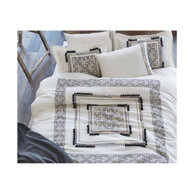 2 сп. Евро Комплект Постельного Белья Cotton Saten Aka Çift - EcoCotton