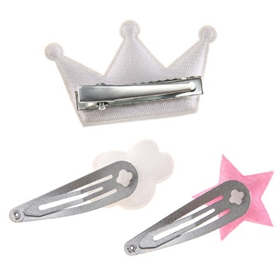 Ободок и заколка для волос 3 шт, набор аксессуаров для девочки «Корона», Винкс