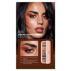 Тени для век O.TWO.O Aurora Orange Brown 8 цветов № 4 10 g