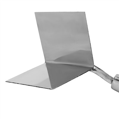 Мастерок из нержавеющей стали, 80 х 60 х 60 мм, для внешних углов, деревянная ручка Matrix