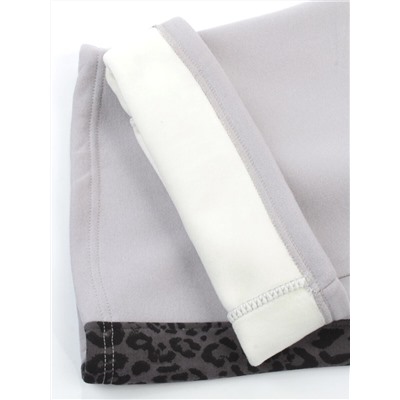 008 GRAY/LT. BLUE/LEOPARD Костюм спортивный зимний женский (95% хлопок, 5% полиэстер)