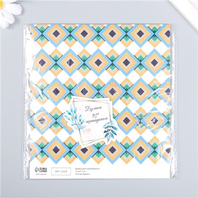 Бумага для скрапбукинга "Мозаика" плотность 180 гр 15,5х17 см