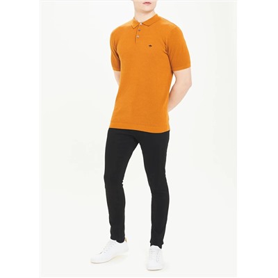 Short Sleeve Textured Cotton Polo Shirt