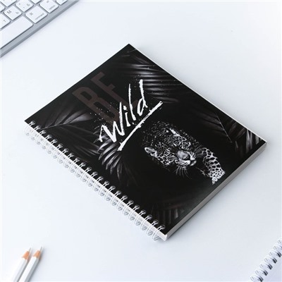 Тетрадь в клетку, 96 л., А5, на спирали, блок №2, Be wild