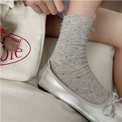 Brand summer thin colored lace knee socks, lace dress, mid-length