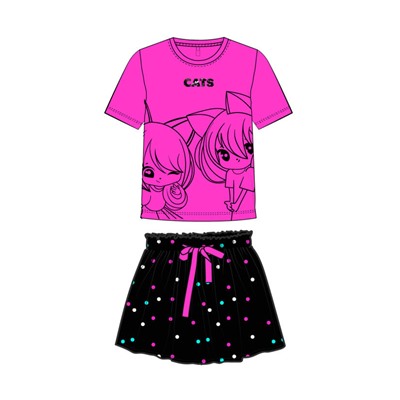 Комплект для девочки: футболка, юбка