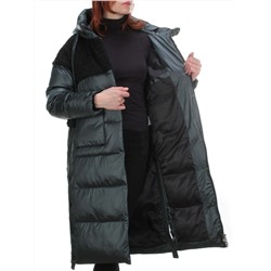 Y21636 DK. GREEN Пальто женское зимнее MEIYEE (200 гр. холлофайбера)