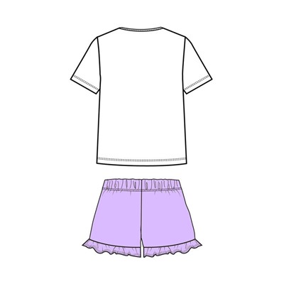 Комплект для девочки: футболка, шорты