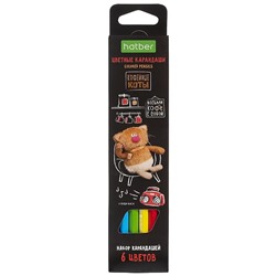 Карандаши 6цв Кофейные коты "ECO" Хатбер CS_091070/24/Китай