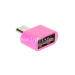 OTG адаптер (YHL-T3) micro USB (розовый)