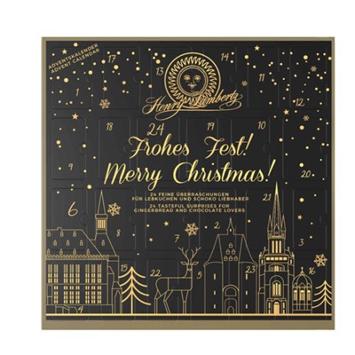 LambertZ Merry Christmas Advent Calendar 290g, Адвент-календарь 2025 Lambertz Ассорти пряников, 37 см х 37 см, 290 грамм