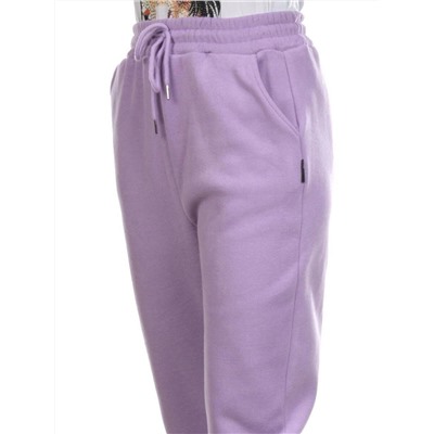 05 LILAC Брюки спортивные женские на флисе (100% хлопок) 7986