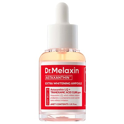 Сыворотка для лица против морщин и пигментации с астаксантином, Astaxanthin Extra Whitening Ampoule, Dr. MELAXIN, 30 мл