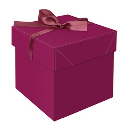Коробка складная подарочная MESHU "Persian Red" 15*15*15см с лентой MS_54178/12/Китай