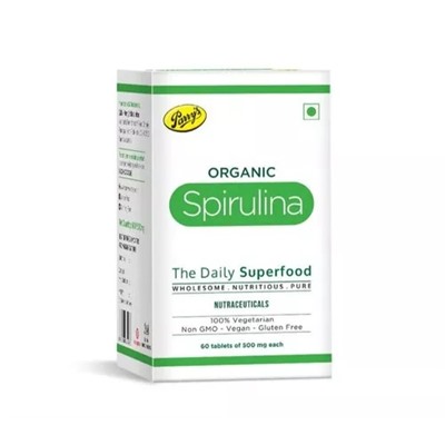 Спирулина (60 таб, 500 мг), Organic Spirulina Tablets, произв. Parry Wellness