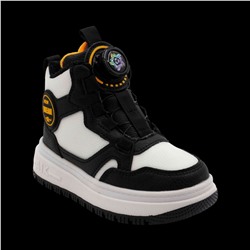 Кроссовки зимние на меху В7187-6 черно белые