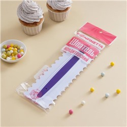 Шпатель кондитерский KONFINETTA «Праздник», 23×7.5 см, белый