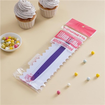 Шпатель кондитерский KONFINETTA «Праздник», 23×7.5 см, белый