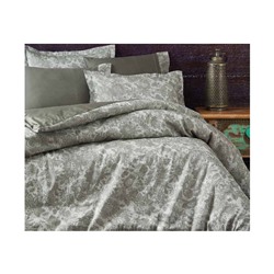 2 сп. Евро Комплект Постельного Белья Cotton Saten Akus Yeşil Çift - EcoCotton