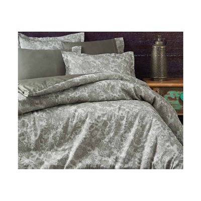 2 сп. Евро Комплект Постельного Белья Cotton Saten Akus Yeşil Çift - EcoCotton