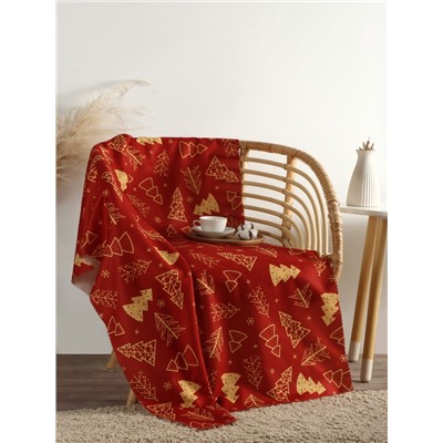 Плед флисовый новогодний «Этель. Ёлочки», 100×150 см, флис, пл. 160 г/м²