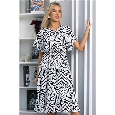 Платье Кристи (черно-белое) П13871-35М