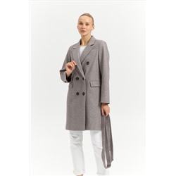 Пальто женское демисезонное 26897 (коричневый/ёлочка)