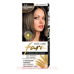 РК Fara Eco Line Стойкая крем-краска для волос тон 7.0 натуральный русый