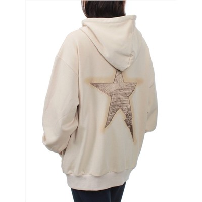 3267 BEIGE Толстовка на молнии женская (95% хлопок, 5% спандекс)