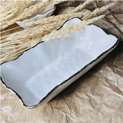 142-014 Прямоугольный салатник 22х6см ОФЕЛИЯ в под.уп.(х16)Фарфор