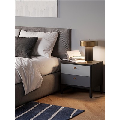 Тумба прикроватная Saga, Hordur, 55х40х50 см, черная