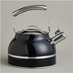 ЧАЙНИК AGNESS СО СВИСТКОМ 2,7Л, ТЕРМОАККУМУЛИРУЮЩЕЕ ДНО, 304 СТАЛЬ,  ИНДУКЦИЯ