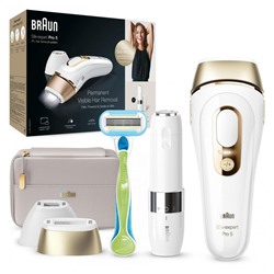 Braun IPL System quot;Silk-expert Pro PL5159 + Mini-Gesichtsrasiererquot; in Rosegold & Weiss  Система IPL "Silk-expert Pro PL5159 + Mini Face Shaver" из розового золота и белого