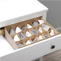 Органайзер для хранения белья Доляна Points, 18 ячеек, 35×30×12 см, бежевый