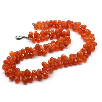 Бусы из Сердолика огранка, 49см,101г