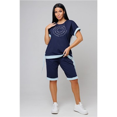 Женский костюм с бермудами 2150 / Синий