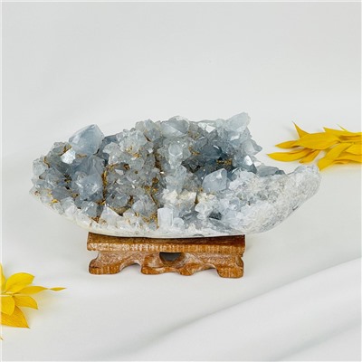 Радуга Самоцветов Друза Целестина на подставке