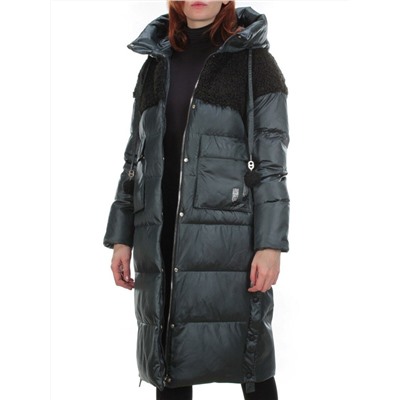 Y21636 DK. GREEN Пальто женское зимнее MEIYEE (200 гр. холлофайбера)