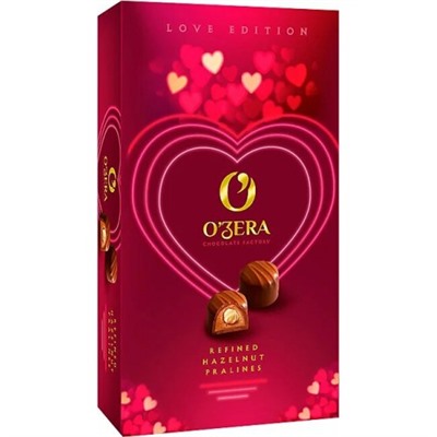 Набор конфет Love пралине с цельным фундуком 230 г/O'Zera