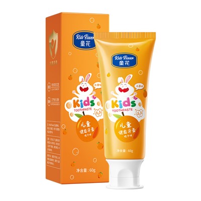 Детская зубная паста с апельсиновым вкусом Kids Flower, 60 гр