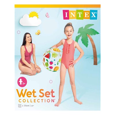 Мяч пляжный INTEX «Узоры» 59040NP, d=51 см, от 3 лет, МИКС