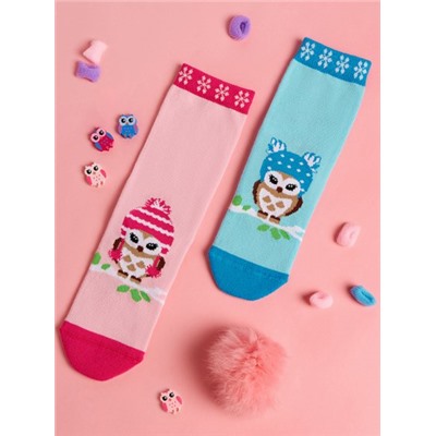 Носки детские, Omsa, 21P64 совы оптом