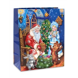 Пакет подарочный НГ 18x23x8см Всем подарки! Optima ПКП-5447/12/Россия