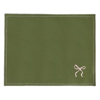 Салфетка под приборы Fancy Bows оливкового цвета из коллекции Essential, 35х45 см